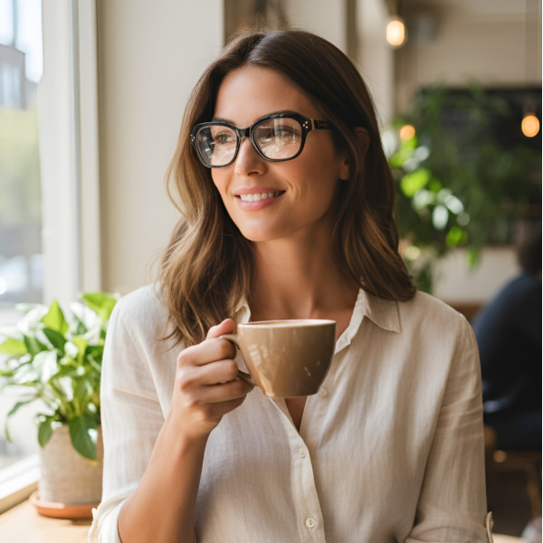 Armação de Óculos Quadrado CL4021 Marrom e Rosa